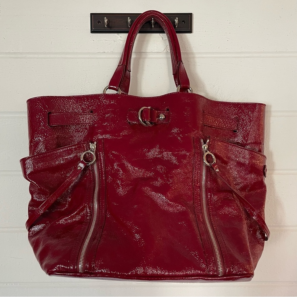 Dolce & Gabbana Large Red Patent Leather Gaia Tote Bag​